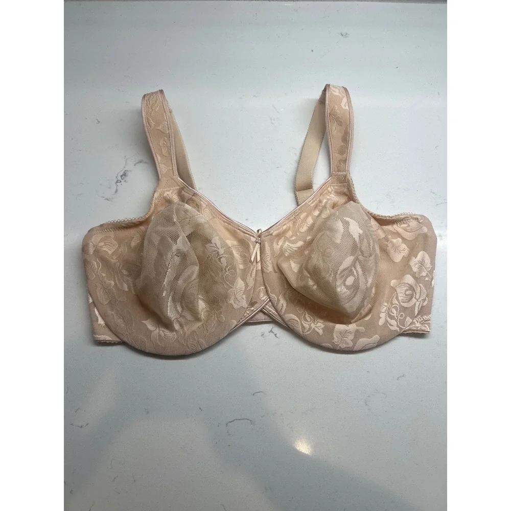 Wacoal Awareness Underwire Bra 85567 Sand Floral Lace Full Coverage 40DD